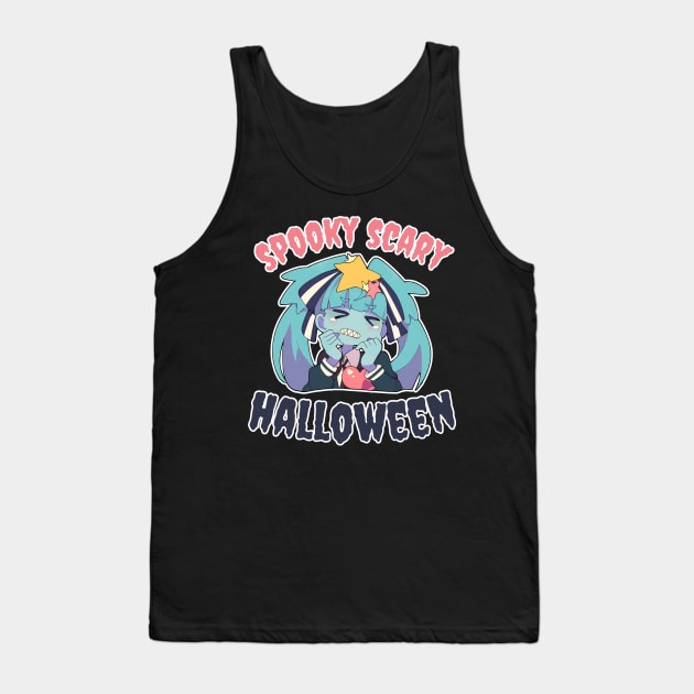 Spooky Scary Hallwoeen Tank Top by the-Bebop